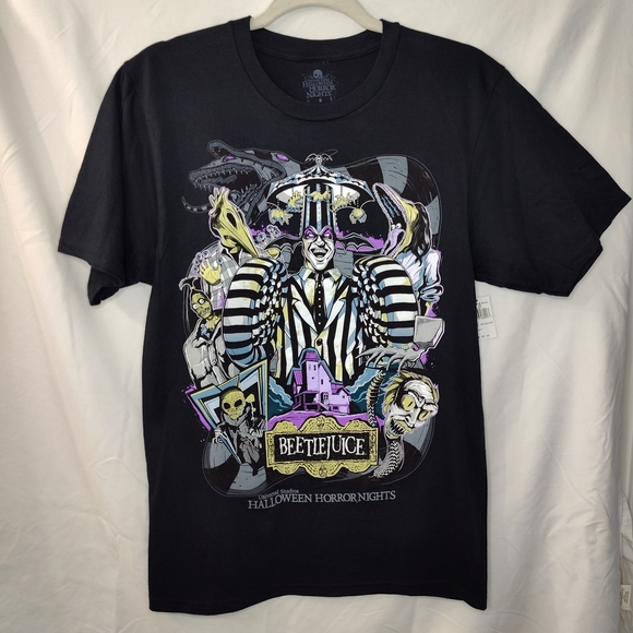 Universal Black and Purple Graphic T-Shirt - Picture 1 of 4